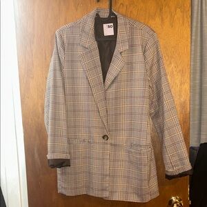 SO Classic Checkered Blazer